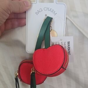 Red and Green Apple Bag Charm
